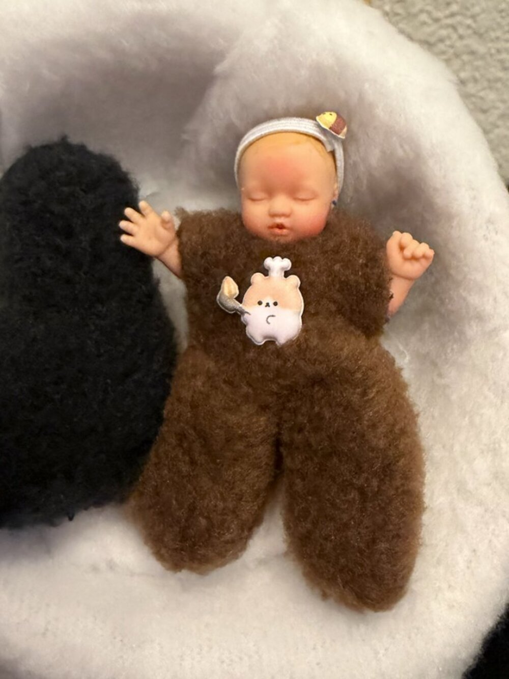 Plush Jumpsuit for Mini ZURU Dolls | Handmade 2.5 Inch Doll Clothes